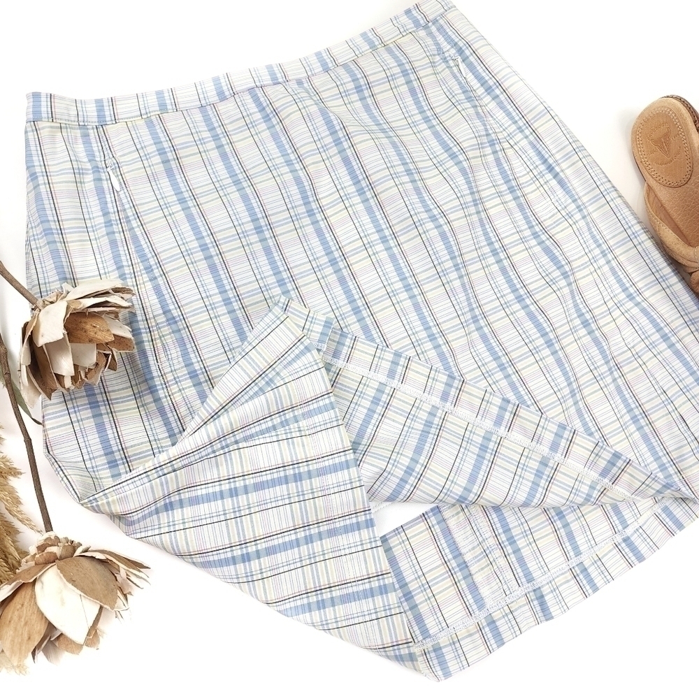 Tail Golf Tennis Pastel Blue Plaid  Skorts Size 2 - Picture 2 of 11